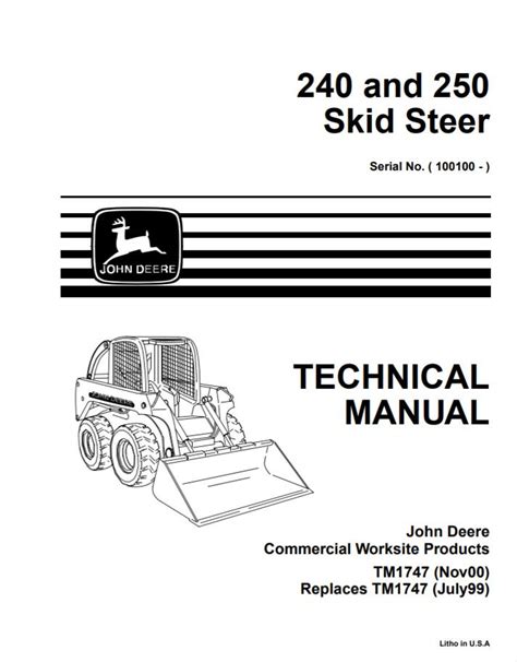 john deere bobcat 240 manual